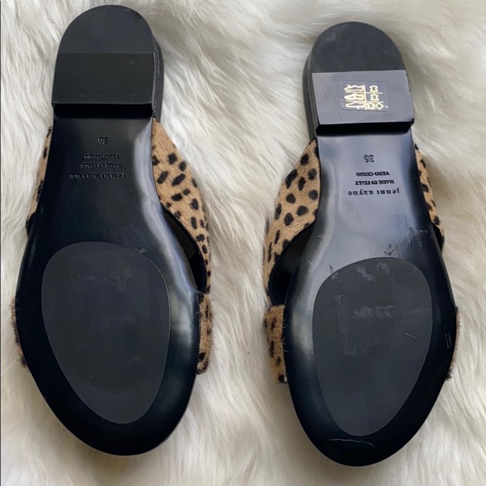 Jenni Kayne pony hair crossover cheetah sandal - Picture 8 of 10